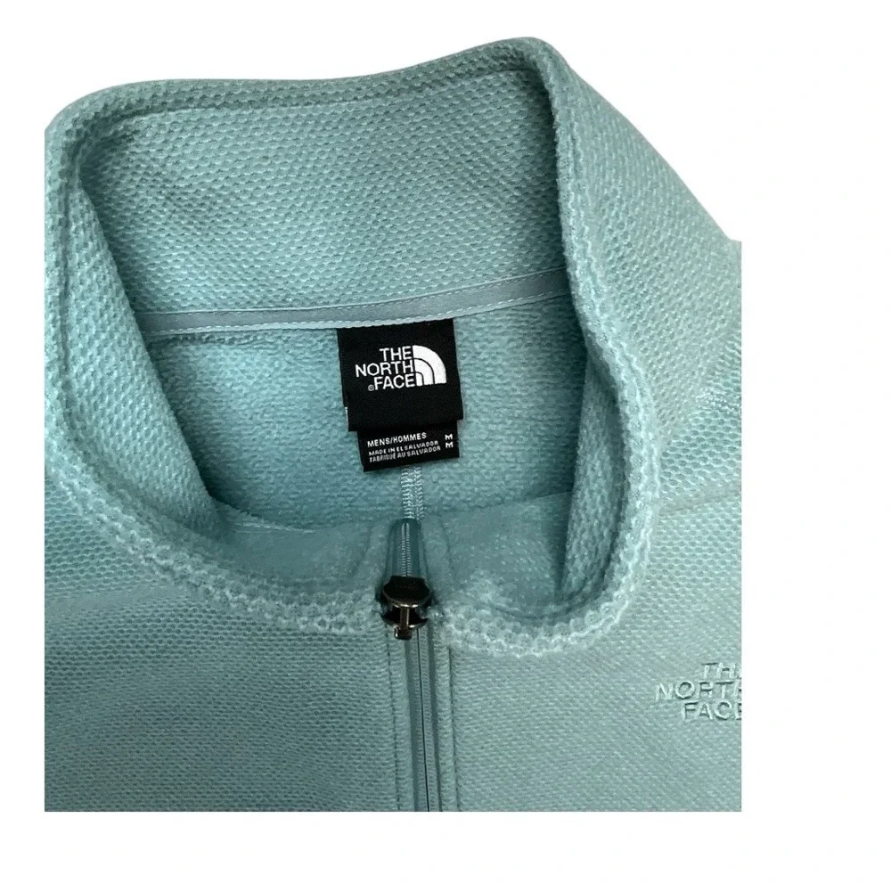 The North Face Mens‎ Textured Cap Rock Quarter Zip Medium Blue Green
